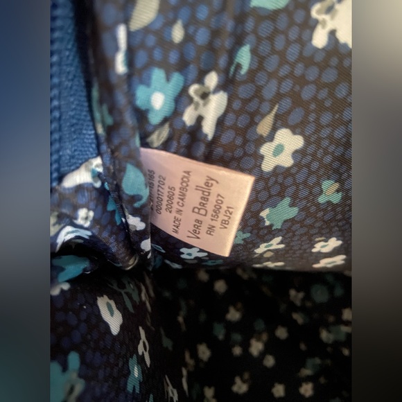 Vera Bradley Triple Slim Laptop Case Cabbage Rose Cabernet - Picture 5 of 11